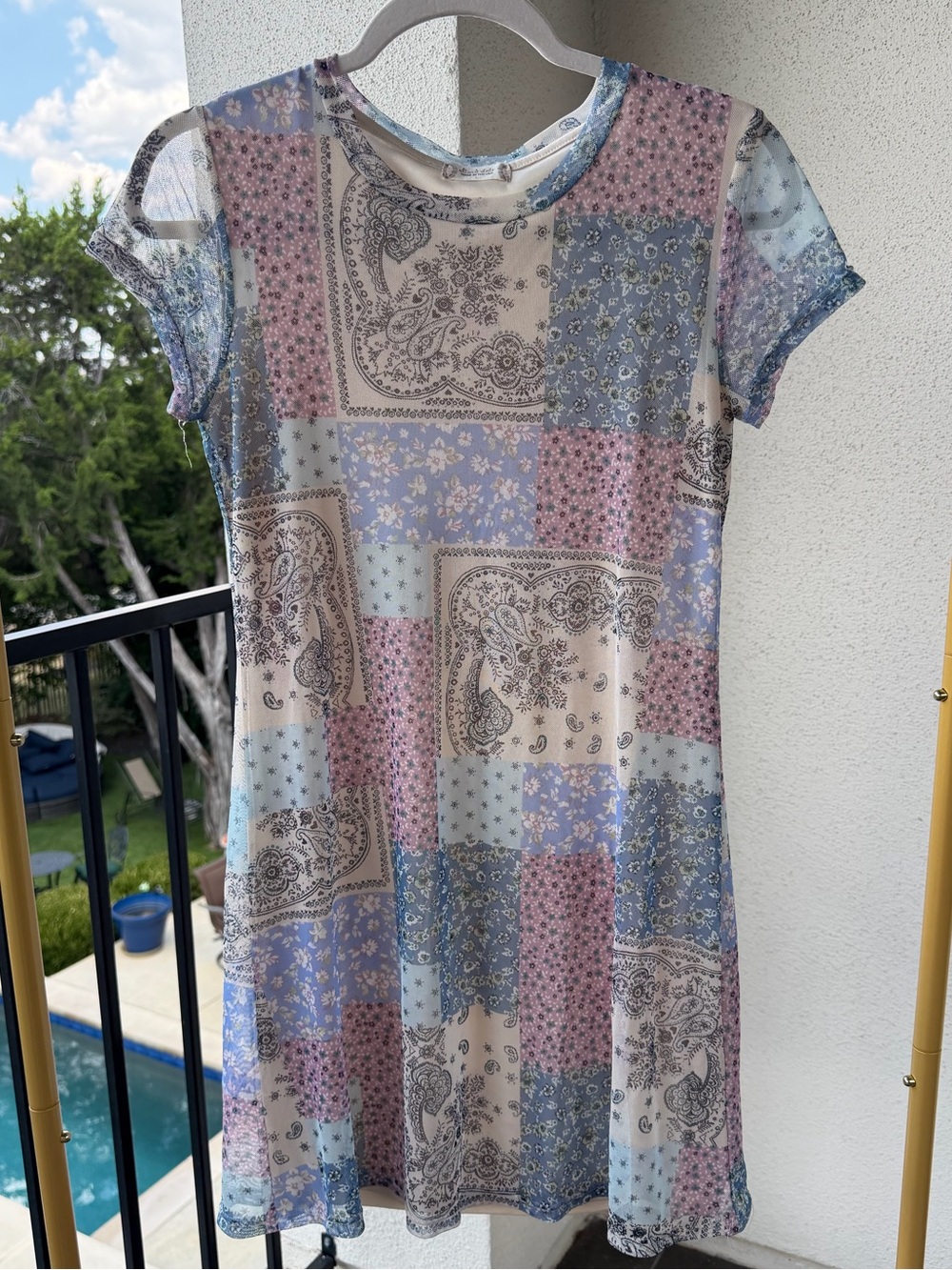 Patchwork mini dress